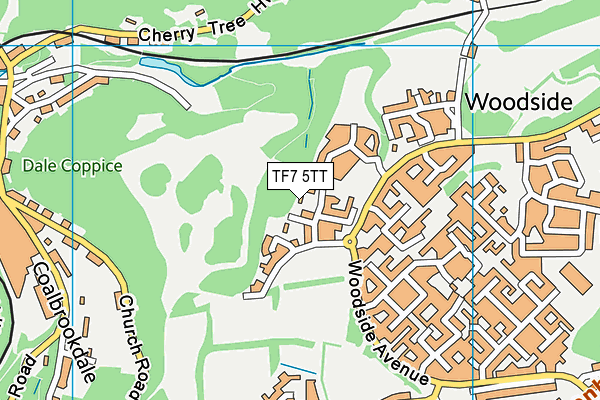 TF7 5TT map - OS VectorMap District (Ordnance Survey)