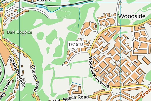 TF7 5TU map - OS VectorMap District (Ordnance Survey)