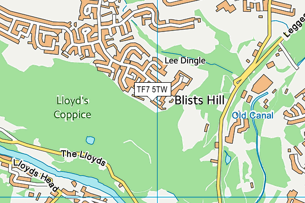 TF7 5TW map - OS VectorMap District (Ordnance Survey)