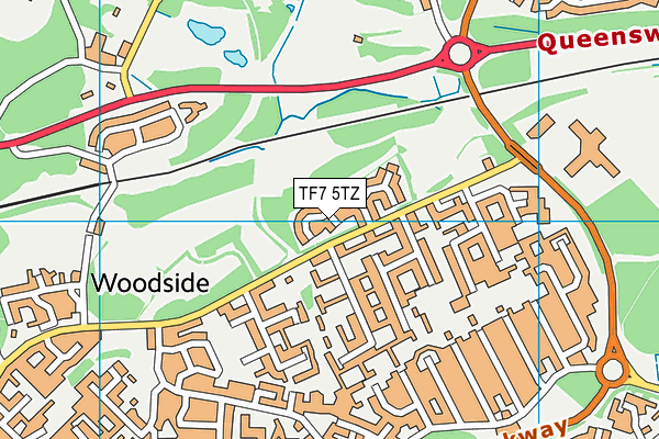 TF7 5TZ map - OS VectorMap District (Ordnance Survey)