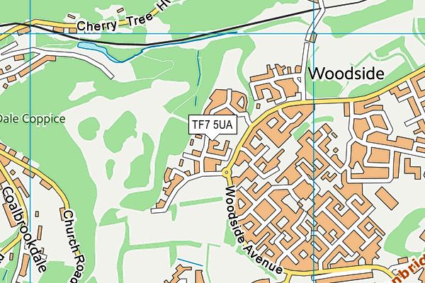 TF7 5UA map - OS VectorMap District (Ordnance Survey)
