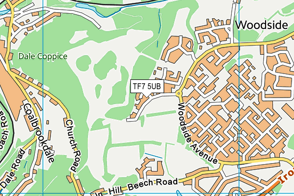 TF7 5UB map - OS VectorMap District (Ordnance Survey)