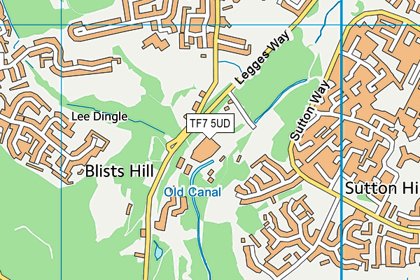 TF7 5UD map - OS VectorMap District (Ordnance Survey)