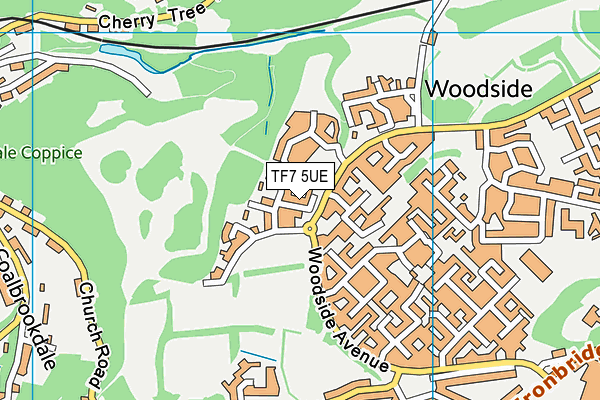 TF7 5UE map - OS VectorMap District (Ordnance Survey)