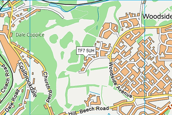 TF7 5UH map - OS VectorMap District (Ordnance Survey)
