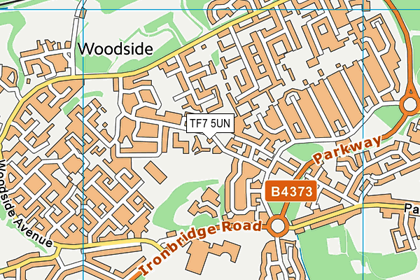 TF7 5UN map - OS VectorMap District (Ordnance Survey)