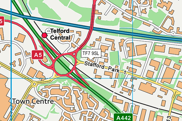 TF7 9SL map - OS VectorMap District (Ordnance Survey)