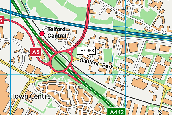 TF7 9SS map - OS VectorMap District (Ordnance Survey)