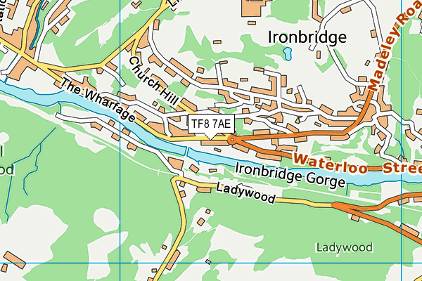 TF8 7AE map - OS VectorMap District (Ordnance Survey)