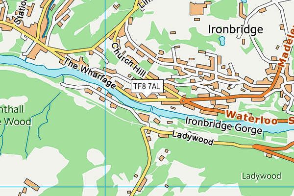 TF8 7AL map - OS VectorMap District (Ordnance Survey)