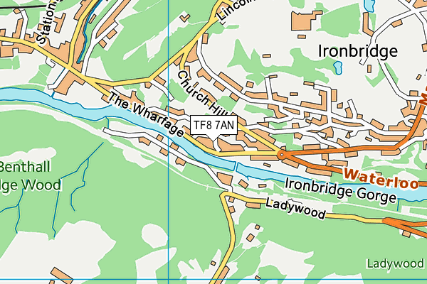 TF8 7AN map - OS VectorMap District (Ordnance Survey)