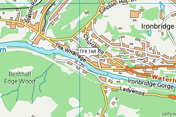 TF8 7AR map - OS VectorMap District (Ordnance Survey)