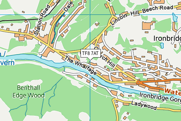 TF8 7AT map - OS VectorMap District (Ordnance Survey)