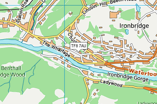 TF8 7AU map - OS VectorMap District (Ordnance Survey)