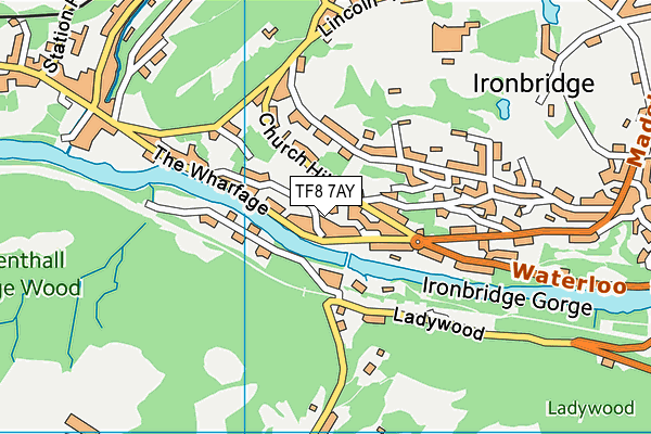 TF8 7AY map - OS VectorMap District (Ordnance Survey)