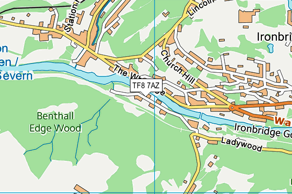 TF8 7AZ map - OS VectorMap District (Ordnance Survey)