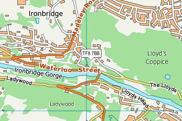 TF8 7BB map - OS VectorMap District (Ordnance Survey)