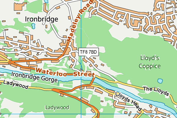 TF8 7BD map - OS VectorMap District (Ordnance Survey)