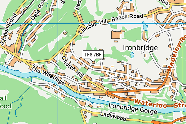 TF8 7BF map - OS VectorMap District (Ordnance Survey)