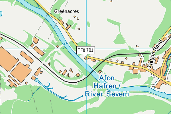 TF8 7BJ map - OS VectorMap District (Ordnance Survey)