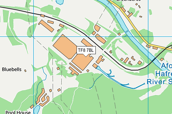 TF8 7BL map - OS VectorMap District (Ordnance Survey)