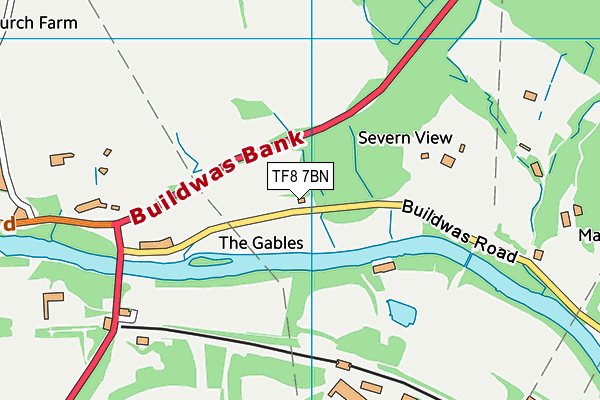 TF8 7BN map - OS VectorMap District (Ordnance Survey)