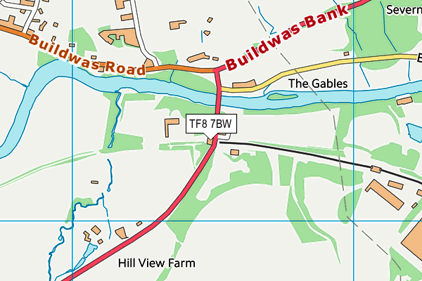 TF8 7BW map - OS VectorMap District (Ordnance Survey)