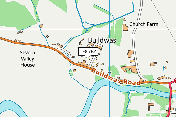 TF8 7BZ map - OS VectorMap District (Ordnance Survey)