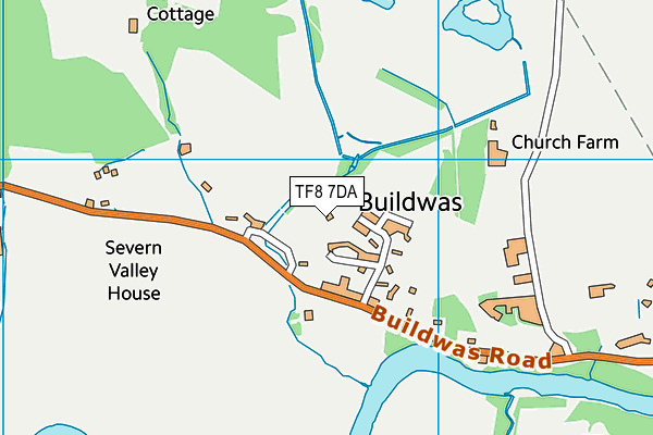 Buildwas Academy map (TF8 7DA) - OS VectorMap District (Ordnance Survey)