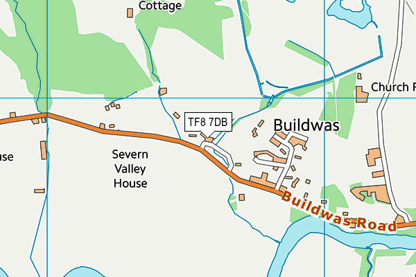 TF8 7DB map - OS VectorMap District (Ordnance Survey)