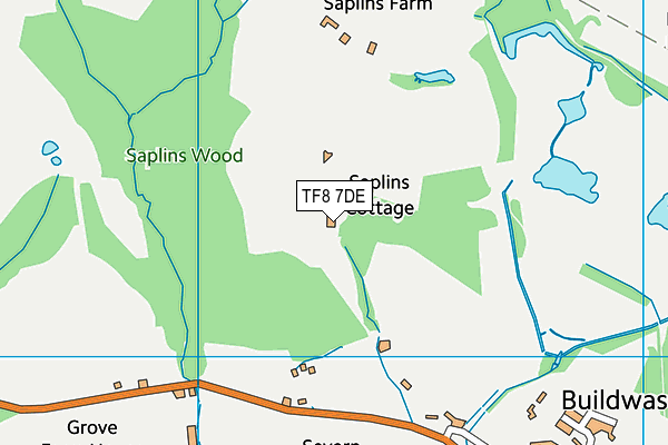 TF8 7DE map - OS VectorMap District (Ordnance Survey)