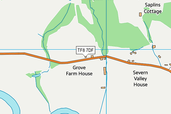 TF8 7DF map - OS VectorMap District (Ordnance Survey)