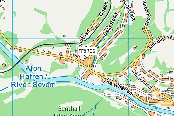 Coalbrookdale and Ironbridge CofE Primary School map (TF8 7DS) - OS VectorMap District (Ordnance Survey)