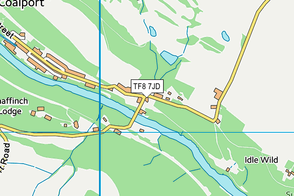 TF8 7JD map - OS VectorMap District (Ordnance Survey)