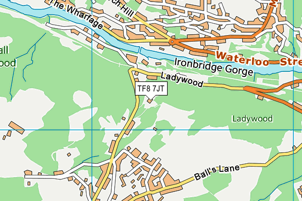 TF8 7JT map - OS VectorMap District (Ordnance Survey)