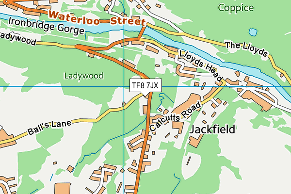 TF8 7JX map - OS VectorMap District (Ordnance Survey)