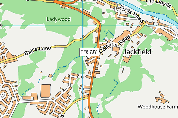 TF8 7JY map - OS VectorMap District (Ordnance Survey)