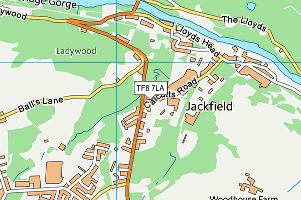 TF8 7LA map - OS VectorMap District (Ordnance Survey)