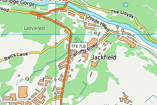 TF8 7LB map - OS VectorMap District (Ordnance Survey)