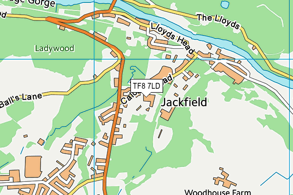 TF8 7LD map - OS VectorMap District (Ordnance Survey)