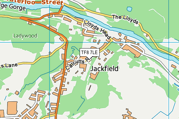 TF8 7LE map - OS VectorMap District (Ordnance Survey)