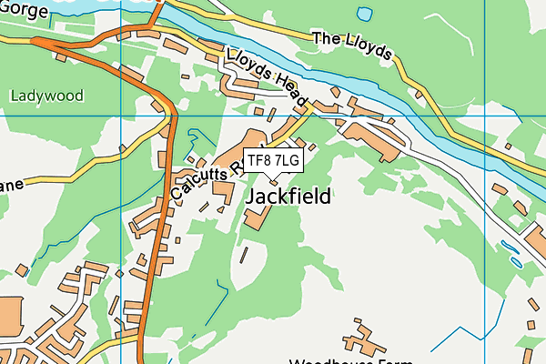 TF8 7LG map - OS VectorMap District (Ordnance Survey)