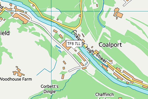TF8 7LL map - OS VectorMap District (Ordnance Survey)