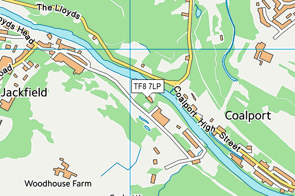 TF8 7LP map - OS VectorMap District (Ordnance Survey)