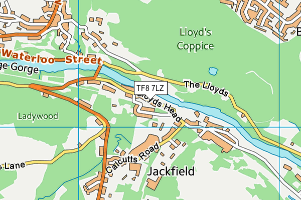 TF8 7LZ map - OS VectorMap District (Ordnance Survey)