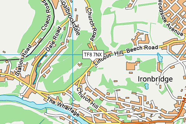 TF8 7NX map - OS VectorMap District (Ordnance Survey)