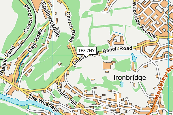 TF8 7NY map - OS VectorMap District (Ordnance Survey)