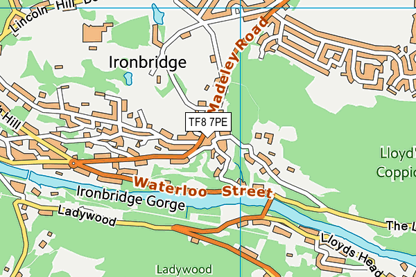 TF8 7PE map - OS VectorMap District (Ordnance Survey)