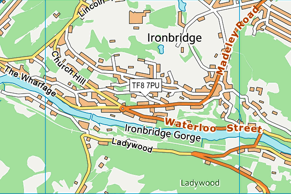 TF8 7PU map - OS VectorMap District (Ordnance Survey)