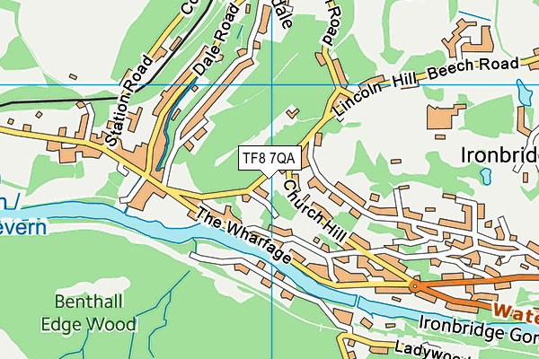 TF8 7QA map - OS VectorMap District (Ordnance Survey)